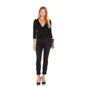 J Brand Natasha Sky High Skinny Seriously Black size 24